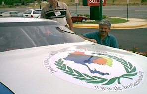 Joel Brown with his TLCB racing car.