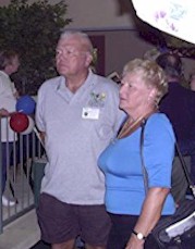 Don Joyce and wife Helen from Poinciana, Florida at 2001 Reunion (photo courtesy of Dick Grimes)