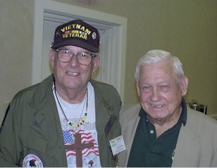 Dick Grimes, Orlando,Florida and General Aderholt, Fort Walton Beach, Florida taken at the 2001 reunion at Fort Walton Beach.