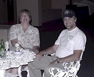 Larry Poe and wife Jude from Sidney, Ohio at 2001 Reunion (photo courtesy of Dick Grimes)