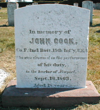 Repaired Headstone of Private Cook