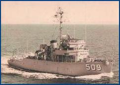 USS ADROIT MSO 509 - Photo provided by Stephen Kowalewski