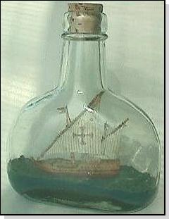 Portugese Caravel in a bottle