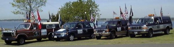 The Connecticut Rolling Flags, lined up and ready for action