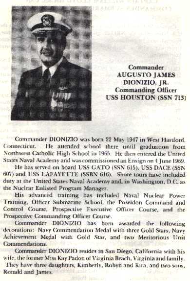 Commander Augusto James Dionizio Jr., USN