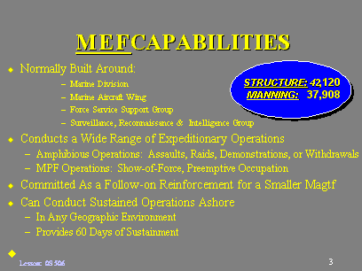 Marine Expeditionary Force Capabilities