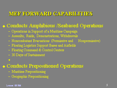 Marine Expeditionary Force Forward Capabilities