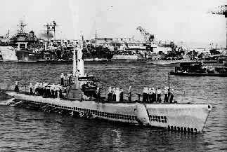 REQUIN entering Pearl Harbor