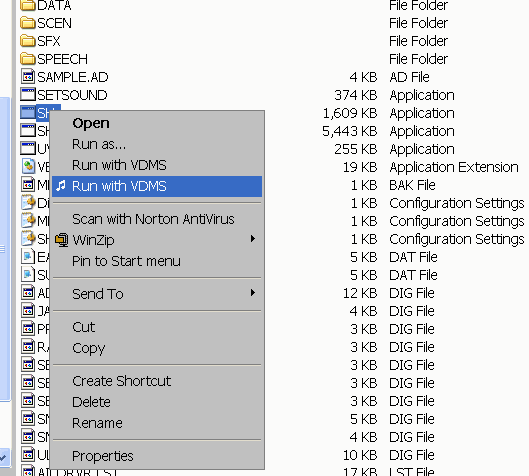 VDMSound configuration startup