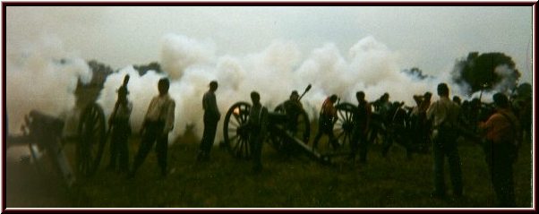 Panoramic photo of Knap's and the Union Artillery line at the 135th Antietam.