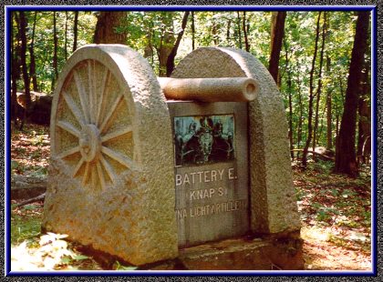 Monument to Knap's Battery on Power's Hill, Gettysburg, PA.