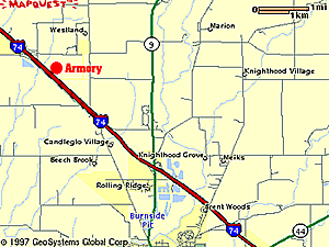 Shelbyville National Guard map