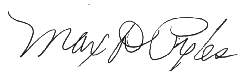 Max Pyles autograph.