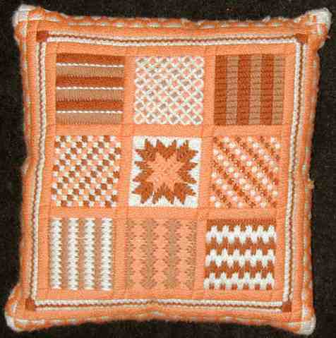 Needlepoint Sampler Pillow