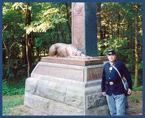 Irish Brigade Monument & Re-enactor