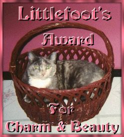 Littlefoot's Award for Charm and Beauty