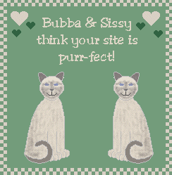 Bubba and Sissy's Purrfect Site Award