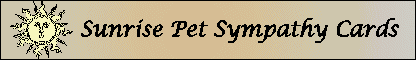 [Title - Sunrise Pet Sympathy Cards]