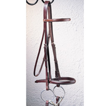 This is one of our snaffle bridles.