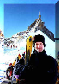 Jim, post-hike, down the Aiguille du Midi's spine ridge