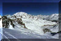 Powder field in Val d'Isere...we saw a plane take off and land not too far from here 