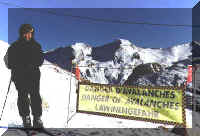 On the edge of the marked piste in Val d'Isere