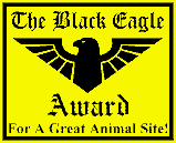 The Black Eagle Award for a Great animal page!