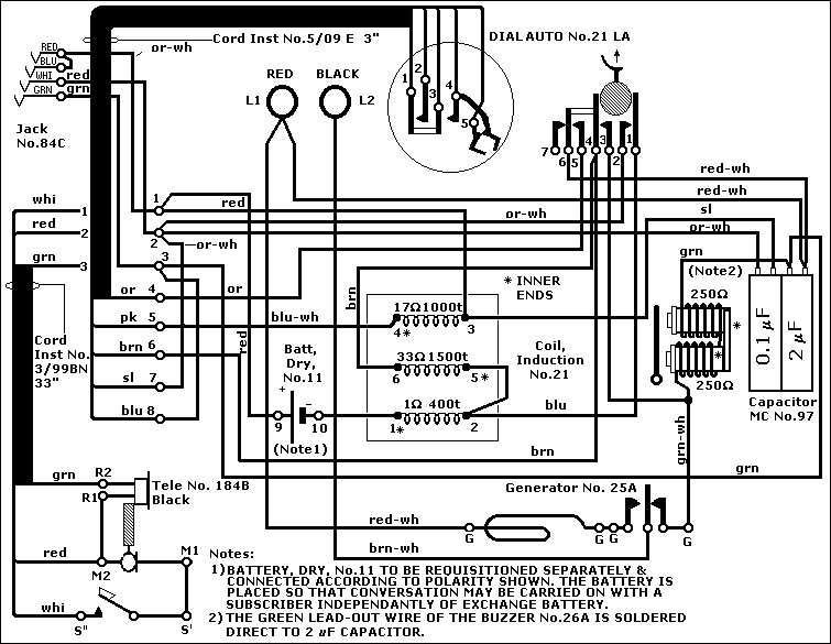 Telephone Number 250 Wiring Diagram