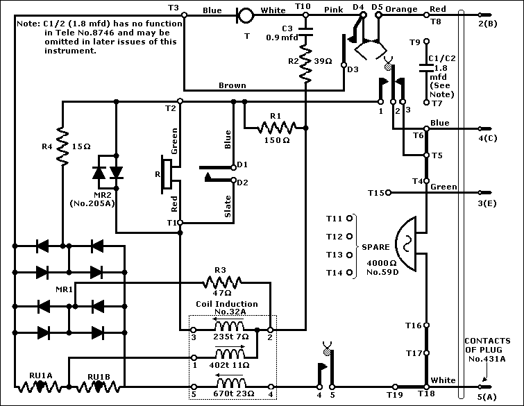 Telephone Number 8746 Explanatory Diagram