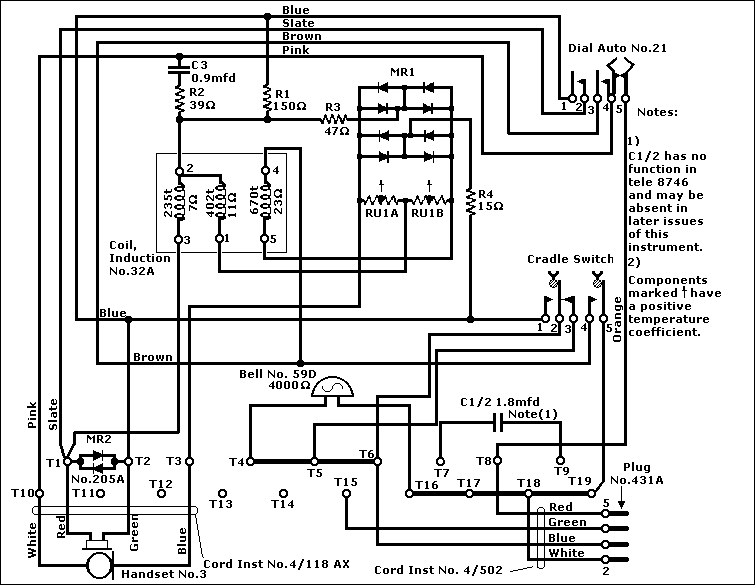 Telephone Number 8746 Wiring Diagram