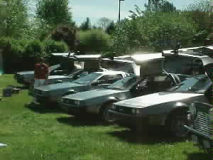 Deloreans at full salute