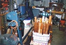 Lathe - Stored, showing tool storage