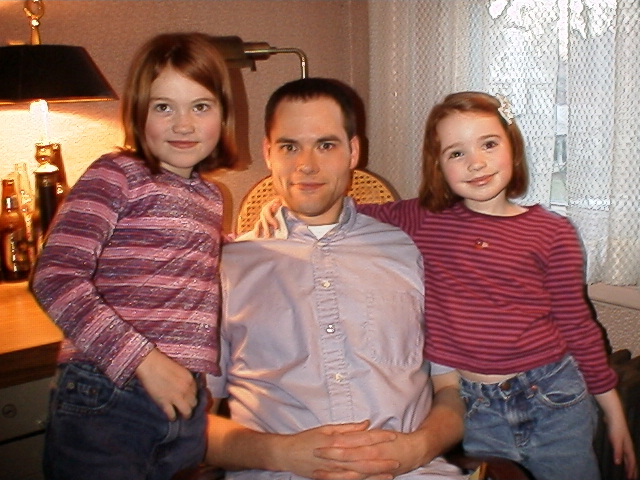 Uncle Time with Kelly & Allison--March 2004