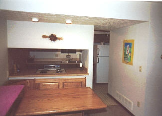 Dining area next to the kitchen