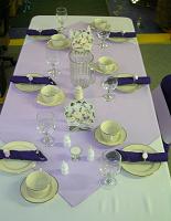 Table Setting On 6' Banquet Table