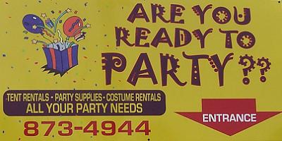 Are You Ready To Party?? Store Sign