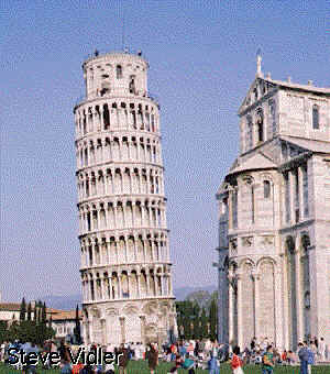 Started in 1173.  The Leaning Tower of Pisa, in Pisa, Italy.