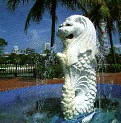 Symbol of Singapore, the Merlion, Singapore, 1994.