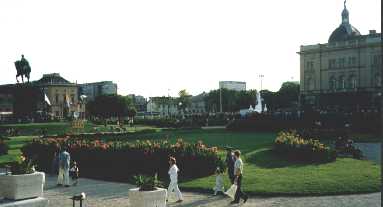 Zrinjevac, Zagreb, park in the city bordering theatres and other cultural buildings, 1994.