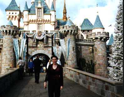 In front of Sleeping Beauty's Castle, Disneyland, California, 1997.