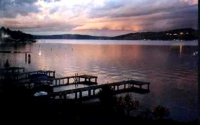 Sunset over Lake Washington, Washington, 1997.