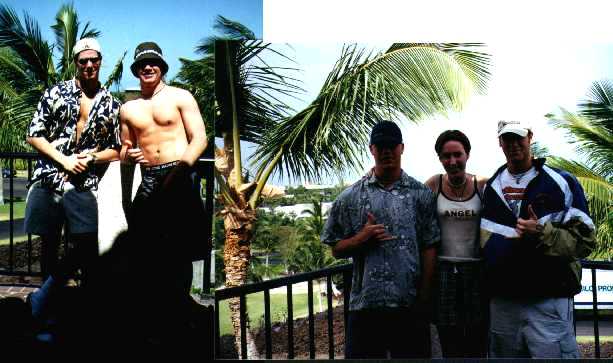 Patrick, Koby and Kat at the Bay Club in Waikoloa, Hawaii, 1999.