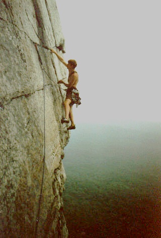 Yours truly on the crux pitch of CCK