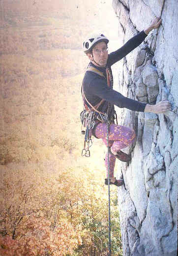 rec.climber Mike Rawdon on Le Teton (Rawdon collection)