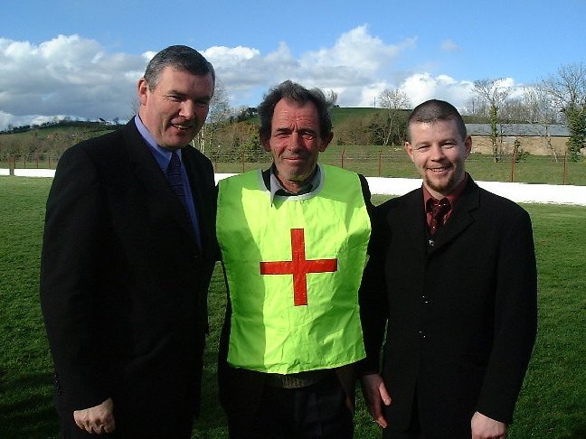 GAA President, sean McCague, Ned Markey and Willie Moen