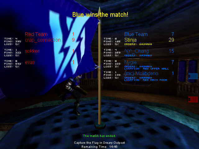 my first Unreal Tournament online CTF (34680 bytes)