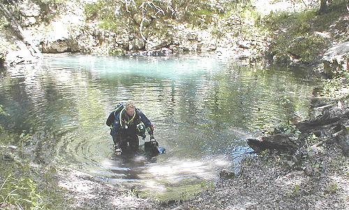 Jim exiting ThunderHole