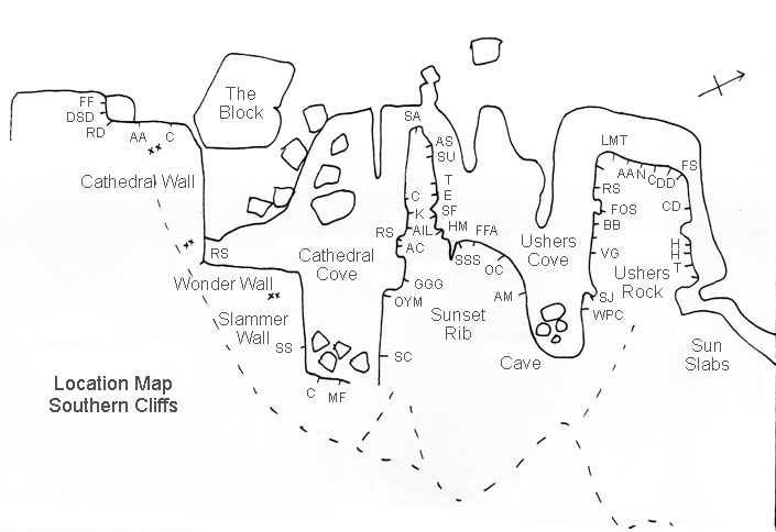 Southern Cliffs - Location Map