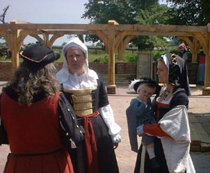 Kentwell participants in the stable