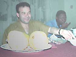 Najmeddine (the white dude), Raphal (the black dude) and yep, MANGOES!!